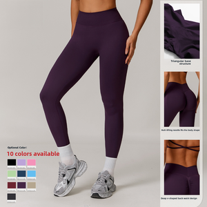 Leggings <span class=keywords><strong>de</strong></span> yoga sans couture taille haute pour <span class=keywords><strong>femme</strong></span>, effet push-up, sensation seconde peau, anti-transparence, contrôle du ventre, pour fitness et gym - Product Image 4