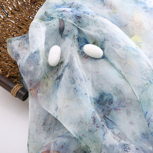 5.5MM 6A yumuşak mürekkep baskı çiçek ipek dijital baskılı ipek organze kumaş % 100% saf - Product Image 2