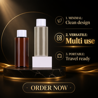 Bouteille cosmétique PET givrée de 250 ml et 300 ml pour soins de la peau, vide, pour lotion, toner, emballage cosmétique, masque facial personnalisé, perruques