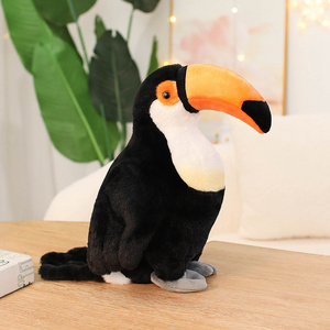 Bán buôn tùy chỉnh dễ thương Budgerigar và Toucan siêu mềm Plush đồ chơi động vật đầy với PP bông - Product Image 2