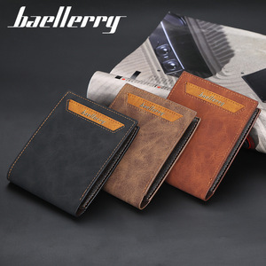 Baellerry Men's Short <b>Wallet</b> Thin Multi Card Slot Horizontal Style Small Receipt <b>Holder</b> Slim Design Everyday Use - Product Image 4