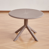 Table basse moderne en plastique, vente en gros, table ronde pour salon et salle à manger