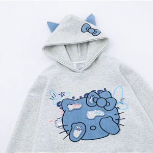 Factory Custom Women Hooded Sweatshirt Long Sleeve Drop Shoulder Jumpers High Street Style Women Pullovers Oversize <strong>Hoodies</strong> - Product Image 6