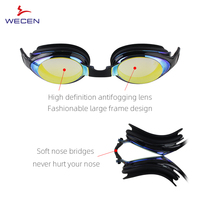 Vente directe d'usine de lunettes de natation professionnelles anti-buée Nouvelle arrivée Verre de bain adulte étanche avec logo personnalisé sans fuite