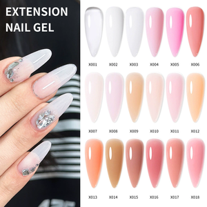 18 màu 30ml UV Gel mở rộng gelsoak-off dài nhựa <span class=keywords><strong>Builder</strong></span> LED pháp tự làm Thiết kế cho tiệm Acrylic mở rộng xây dựng rắn - Product Image 3