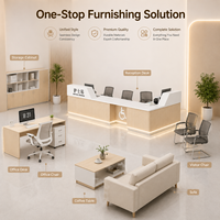 Comptoir de réception moderne personnalisé pour infirmières avec éclairage LED, mobilier de bureau pour hôpital, clinique, réception