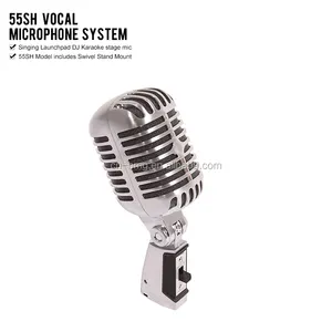 55SH Dinamis Mikrofon Vokal Profesional untuk Bernyanyi Launchpad DJ Karaoke Sistem Panggung Mikrofon Vokal MIC