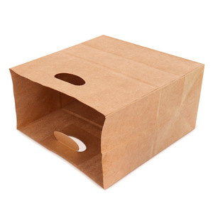 Bolsa de papel Kraft de compras con mango troquelado de mercancía personalizada impresa con logotipo personalizado - Product Image 3