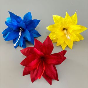 Tête de fleur de lys artificielle Pingping 13 cm en soie, haute simulation, pour décoration de mariage, de maison, pince à cheveux, accessoire vestimentaire - Product Image 2