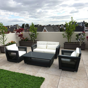 Tổng hợp mây đồ gỗ ngoài trời nóng bán khách sạn ngoài trời sofa thương mại mây vườn sofa Set 2 + 1 + 1 sofa Set - Product Image 3