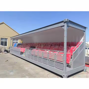 Gradins modulaires à <span class=keywords><strong>deux</strong></span> <span class=keywords><strong>niveaux</strong></span> avec <span class=keywords><strong>escalier</strong></span> extérieur - Product Image 2