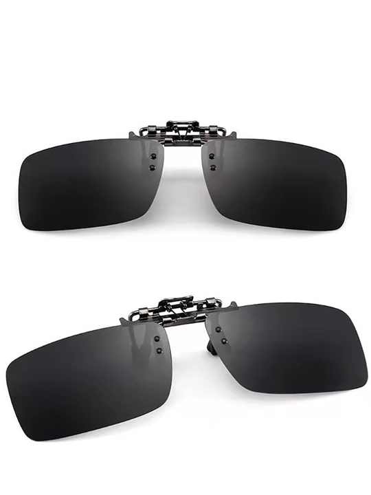 Polarized Clip-On Flip-Up Rimless Sunglasses for Prescription
