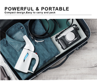 Défroisseur Vapeur Vertical Portatif 7-en-1 avec Double Chaleur Blanche et Bleue, Puissant Nettoyeur de Tissus et Vêtements