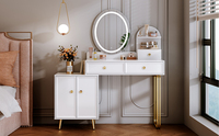 Coiffeuse Hollywood Coiffeuse Miroir Table Vanité Pour Ensemble De Maquillage Meubles De Chambre À Coucher
