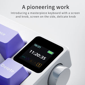 AJAZZ AK650 <strong>Dreamweaver</strong> Switch (Factory Lavender-Ice-Sky) Tri-mode W/ OLED Display RGB DIY Mechanical <strong>Keyboard</strong> - Product Image 3