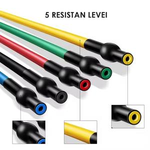 Ensemble polyvalent de 11 bandes de résistance à crochets, tubes de tonification, boucles, entraînement à domicile, exercice d'élasticité, matériau en latex TPE - Product Image 4