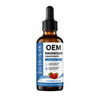 Complexe de magnésium en gouttes liquides avec L-théanine et GABA pour le sommeil, saveur fraise, 2 fl oz, complément minéral