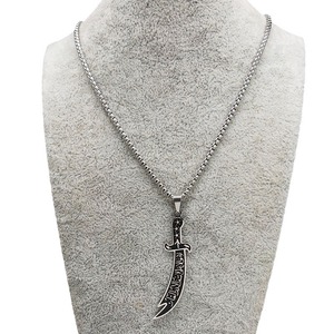 Ins Style High Quality Trendy Fashion Fine Charm Pendant Arab Warrior'S <strong>Sword</strong> Gold Plated Stainless Steel <strong>Necklace</strong> - Product Image 5