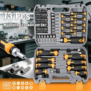 Jeu de tournevis de 73 pièces avec étui rigide, embouts hexagonaux et plats multi-tailles avec pointes magnétiques puissantes - Product Image 2