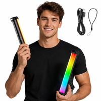 SL30 Baguette lumineuse portable magnétique RGB rechargeable, bâton lumineux vidéo RGBW avec mode musique pour l'éclairage photographique