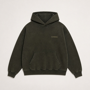 Felpa con Cappuccio Oversize in Cotone Pesante con Design Ricamato Personalizzato ELYRADIA, Produttori di Felpe con Effetto Sbiadito - Product Image 1