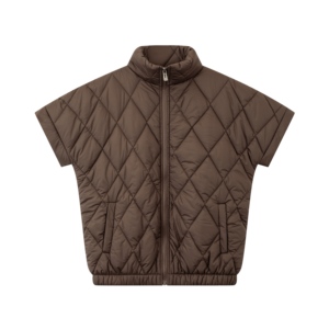 Prix de gros Gilet à col montant et manches trois-quarts, <span class=keywords><strong>Manteau</strong></span> élégant pour <span class=keywords><strong>femme</strong></span> automne-hiver, Remise sur commande en gros - Product Image 1