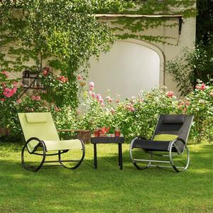 Yoho, mecedora moderna de aluminio para Patio con asiento de línea de texto, portátil para jardín, parque, playa, comedor, patio, almacén, uso en Hotel - Product Image 5