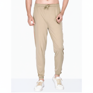 กางเกงวิ่งลำลองผู้ชายทรงสลิมฟิตเอวยางยืดสำหรับฤดูใบไม้ผลิฤดูร้อนกางเกงผ้าใบน้ำหนักเบาปรับแต่งโลโก้ได้แบบตรง - Product Image 1