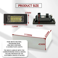 OTnhaee nouvelle mise à niveau 42SMD LED lampe de plaque d'immatriculation pour BMW E90 M3 E92 E70 E39 F30 E60 E61 E93 feux de plaque d'immatriculation