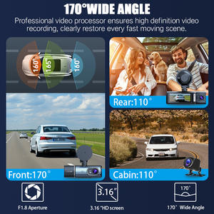 3,2 Zoll 3-Kamera Dashcam 4k+1080P+1080P WiFi GPS Fahrzeug Blackbox Fahrtenrekorder für Taxi Auto DVR Parküberwachung - Product Image 3