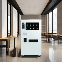 Distributeur automatique de café robot haricot à tasse entièrement automatique jeton de pièce de monnaie code QR système de paiement matière plastique durable