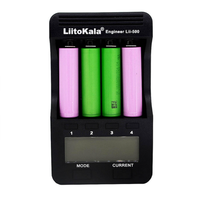Chargeur de batterie LCD Lii-500 à 4 baies pour Li-ion NiMH AA AAA 18650 26650 avec test rapide, sortie USB et testeur de capacité multifonction