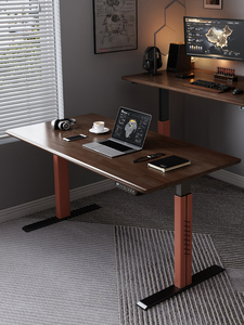 Scandinavian rắn gỗ liriodendron điện nâng bàn có thể điều chỉnh máy tính eSports văn phòng thông minh viết bảng học tập - Product Image 5