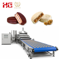 Ligne de production de Choco Pie en acier inoxydable haute capacité, four de cuisson automatique à ponts, stérilisateur alimentaire, pétrin à pâte 500 kg/heure