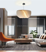 JYLIGHTING Nordic Creative Design PVC Lustre Suspension Wabi Sabi Salle à manger Restaurant Maison Projet Installation