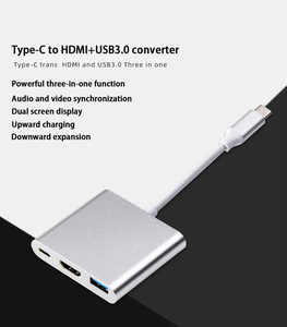 Adaptador de concentrador <span class=keywords><strong>USB</strong></span> tipo <span class=keywords><strong>C</strong></span> de estación de acoplamiento 3 en 1 de alta velocidad barato de fábrica con 4K HDMI USB3.0 PD para <span class=keywords><strong>MacBook</strong></span> - Product Image 3