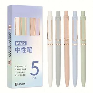 Bolígrafos de Gel de 0.5mm con Colores Macaron, Lindos y Personalizados con Logotipo, Juego de 5 Piezas, Bolígrafos de Gel Creativos con Diseño de Caramelo, Venta al Por Mayor - Product Image 1