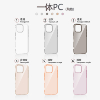 Venta al por mayor de fundas de teléfono de material de PC transparente personalizable minimalista diseño ultrafino para iPhone 15 16 17 Pro Max de alta calidad
