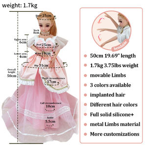 20 "Adult Anime Figuren Künstliches Voll silikon mit Skelett Bewegliche Gliedmaßen Weibliche Schaufenster puppe mit 18 Alter Sammlerstücke Puppe - Product Image 5