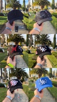 Casquette de baseball originale 2026 en daim à large bord avec applique en strass brodée - Style G5 Gorra Barbas Hat