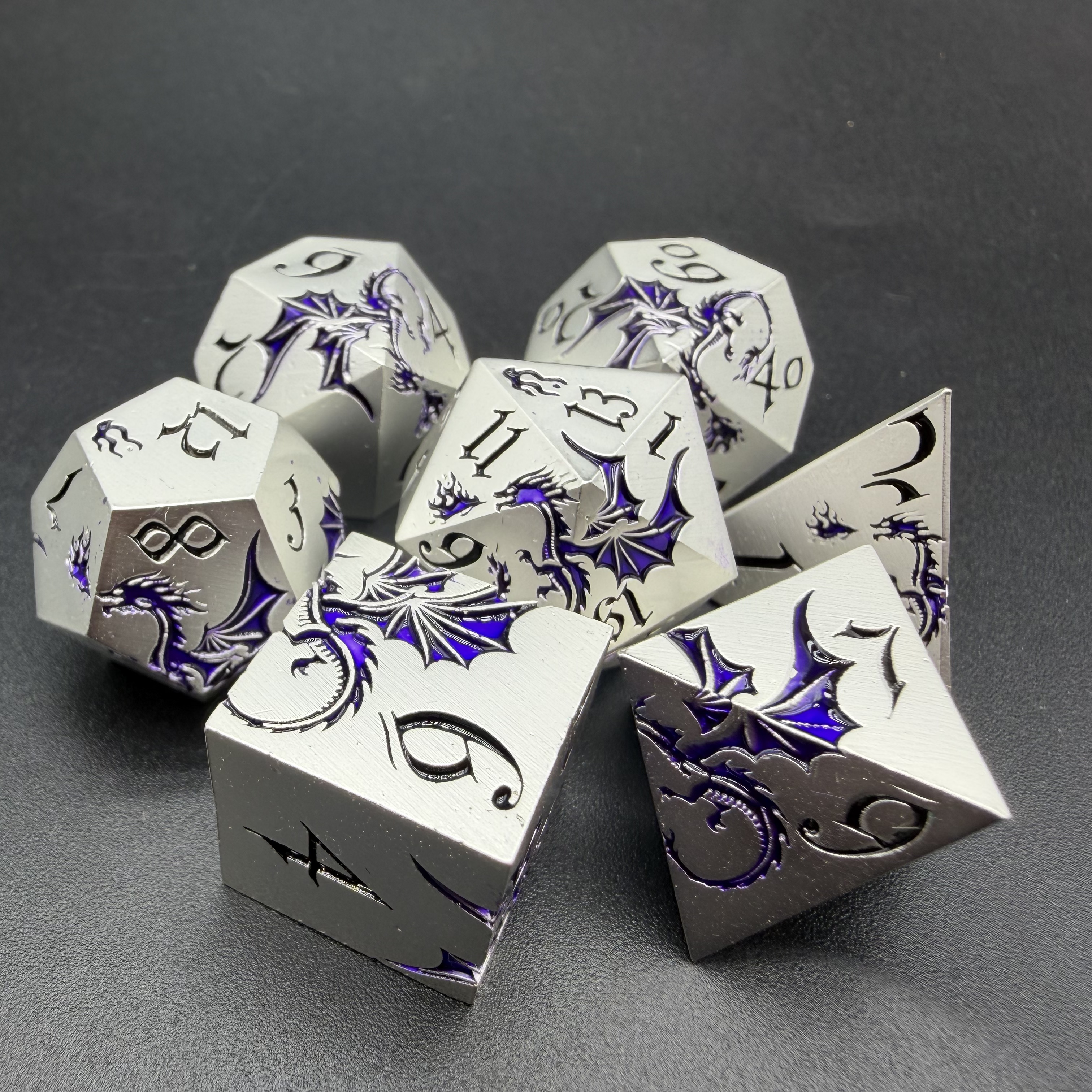 Silver with Blue