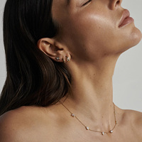 CHICNNA Collier en Vermeil Or 14 carats Nouvelle Collection Étanche avec Breloque Bijoux Tendance 2026 Accessoires Femme