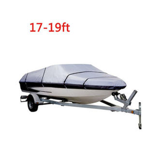 ผ้าคลุมเรือรูปตัววี สีเทา กันน้ำ ผ้าโพลีเอสเตอร์อ็อกซ์ฟอร์ด 210D สำหรับปกป้องเรือเร็วและเรือยอชท์ - Product Image 4