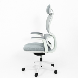 Chaise de bureau ergonomique moderne en cuir véritable, chaise inclinable avec repose-pieds et accoudoirs - Product Image 5