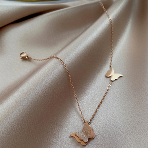 Esclusivo regalo alla moda placcato in <span class=keywords><strong>oro</strong></span> <span class=keywords><strong>rosa</strong></span> <span class=keywords><strong>cavigliera</strong></span> minimalista in acciaio inossidabile per le donne - Product Image 2
