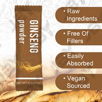 JBY OEM Vegan Bebas Gluten Mendukung Energi dan Vitalitas Sehat Bubuk Akar Ginseng dengan Ginsenosida Aktif Kaya Antioksidan