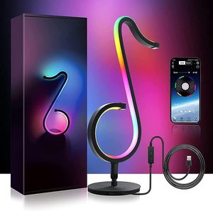 Nhạc Lưu Ý Ánh Sáng RGB Giao Hưởng Bảng Đèn, Đèn Bàn Thông Minh, Có Thể Được Kết Nối Với Ứng Dụng Điện Thoại Di Động Với Ánh Sáng RGB Thay Đổi Màu Sắc - Product Image 5