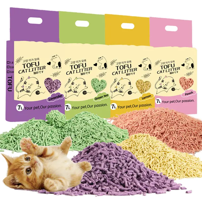OEM Personalizar 6L tofu cat litter tofu cat litter areia para animais de estimação cat tofu litter areia