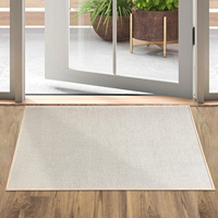 Tapis d'intérieur lavable et rembourré antidérapant en polyester à poils coupés avec dos en caoutchouc pour la maison