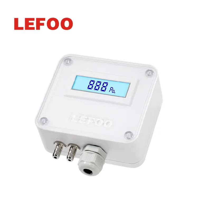 جهاز استشعار لنقل ضغط الهواء من LEFOO جهاز استشعار رقمي لضغط الهواء بالغازات الميادية hvac مزود بتمييز شاشة LCD عالية الدقة